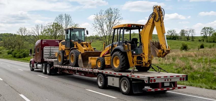 Loader and Backhoe Tractors Transport Illinois